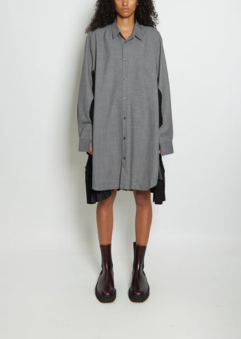 Wool Blend Button Up Dress