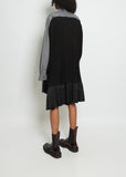 Wool Blend Button Up Dress
