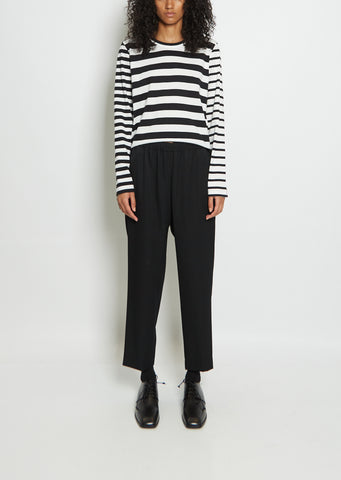 Wool Straight Leg Trousers