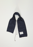 Dupion Silk Down Shawl — Navy