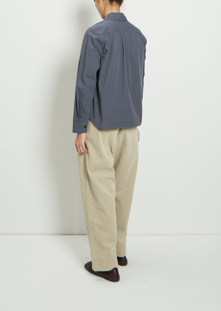 Cotton Simple Shirt — Uniform Blue