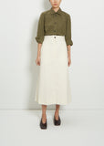 Cotton Twill Patch Pocket Walking Skirt