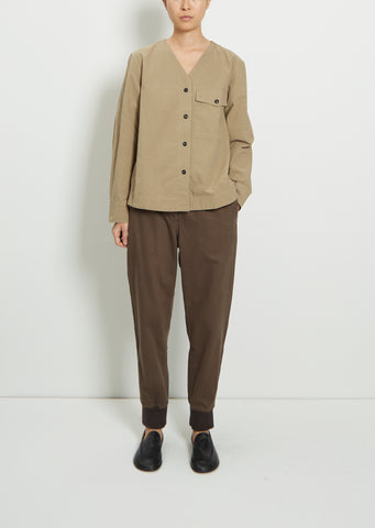 Long Sleeve Collarless Scout Shirt — Mouse