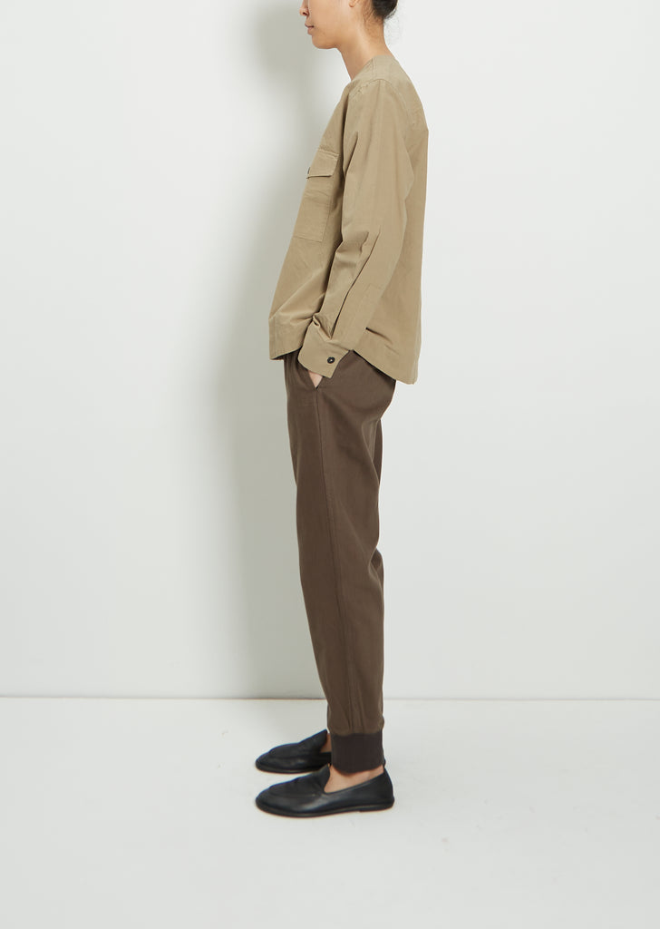 Long Sleeve Collarless Scout Shirt — Mouse
