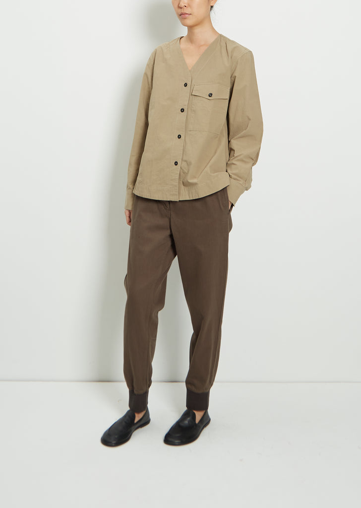 Long Sleeve Collarless Scout Shirt — Mouse