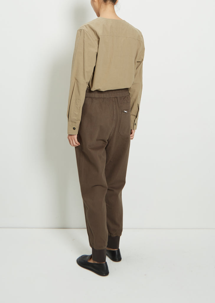 Cotton Rib Hem Sports Trousers