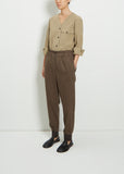 Cotton Rib Hem Sports Trousers