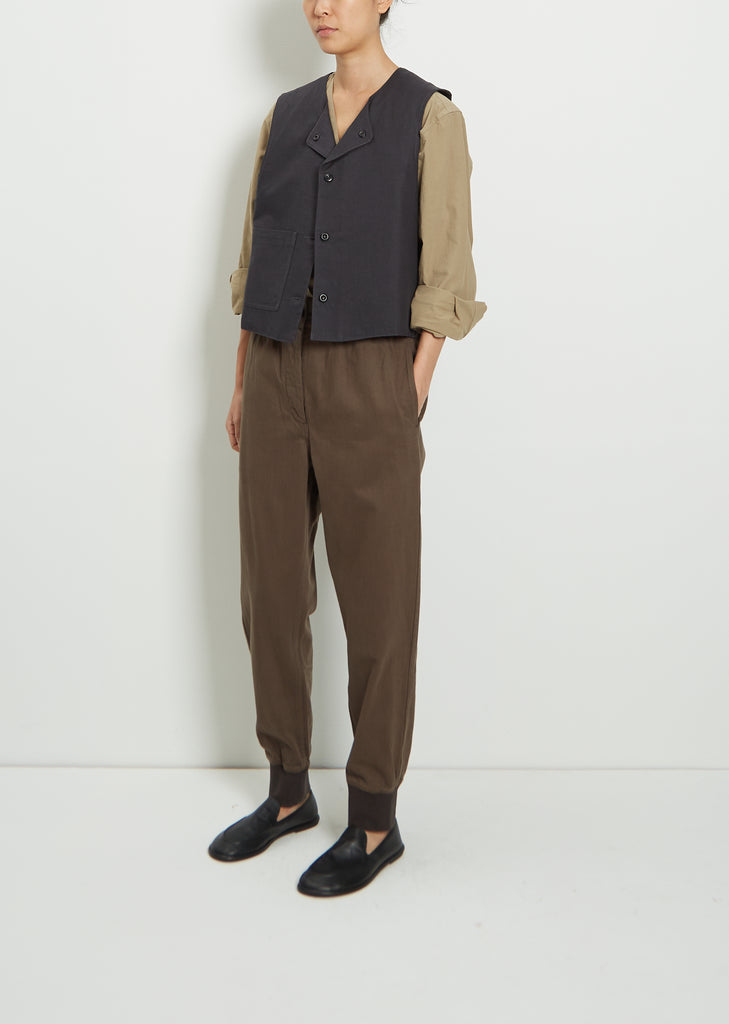 Cotton & Wool Button Down Jerkin