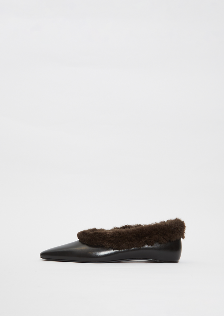 The Faux Fur Trim Ballerina