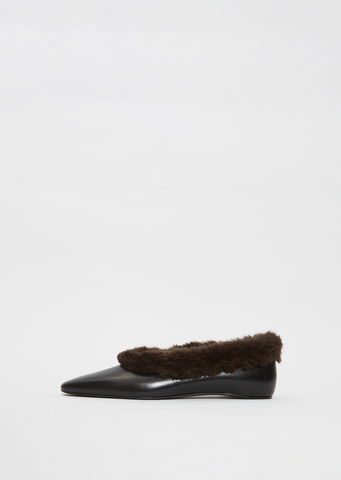 The Faux Fur Trim Ballerina