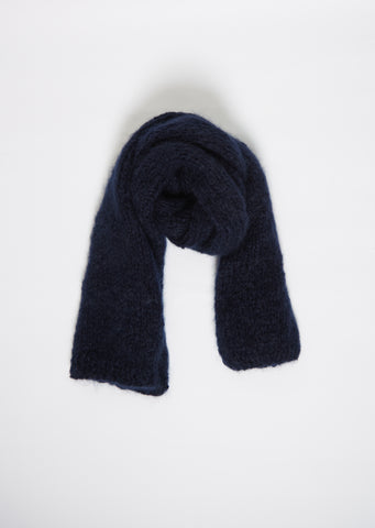 Mohair Scarf — Navy