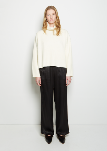 Wool Rib Knit Sweater — Bone