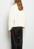 Wool Rib Knit Sweater — Bone