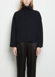 Wool Rib Knit Sweater — Black