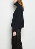 Wool Rib Knit Sweater — Black