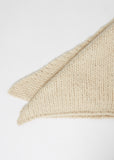 Handknit Bias Scarf — Alabaster