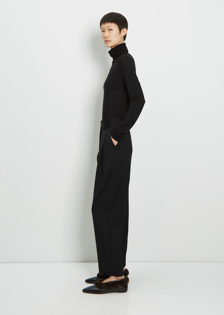 Deep Pleat Wool Trousers