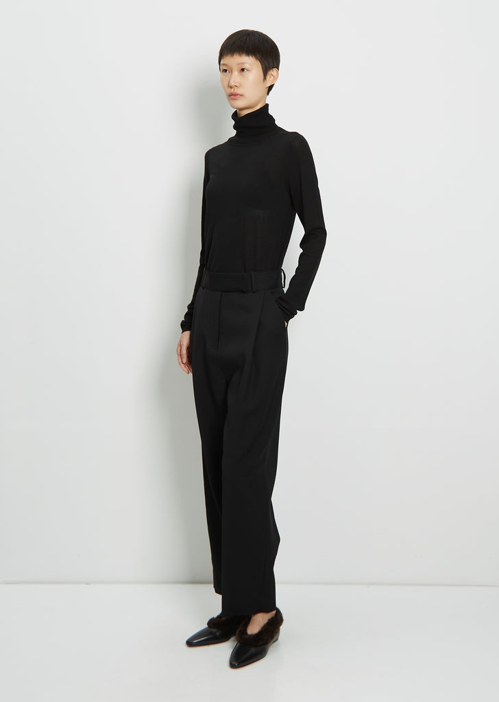 Deep Pleat Wool Trousers