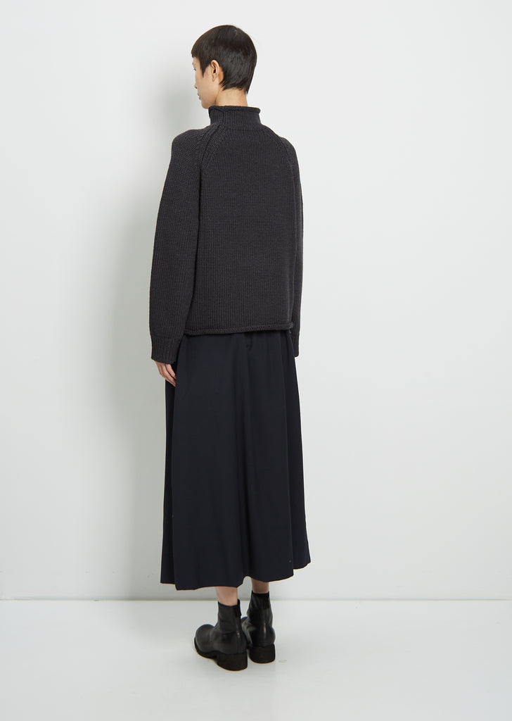 Merino Wool Rollneck — Carbon