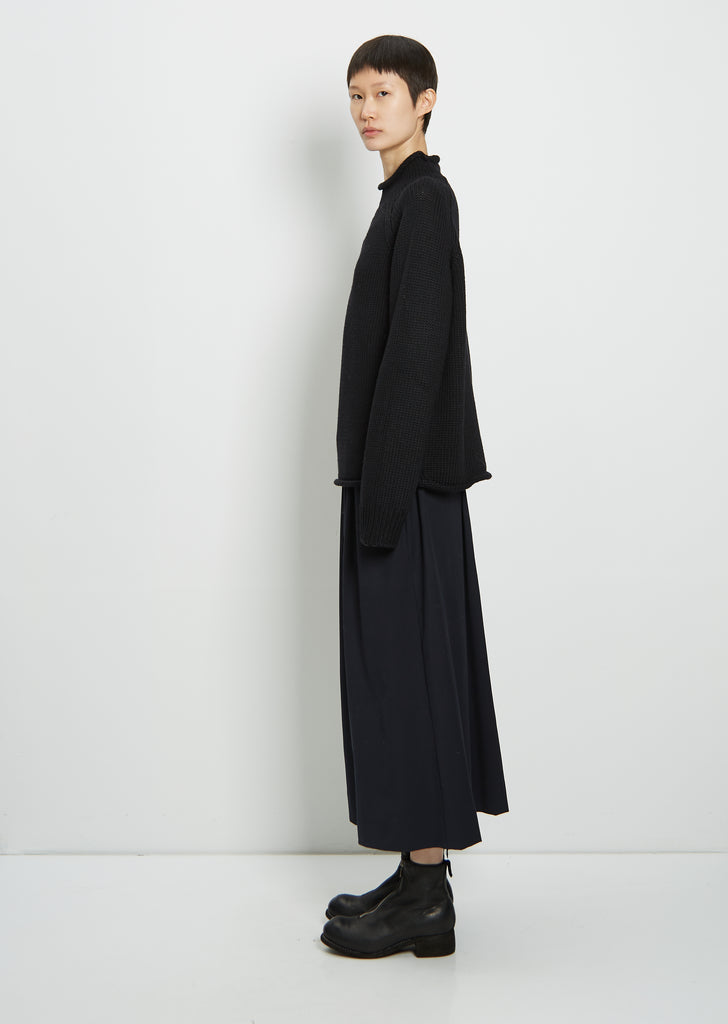 Merino Wool Rollneck — Black