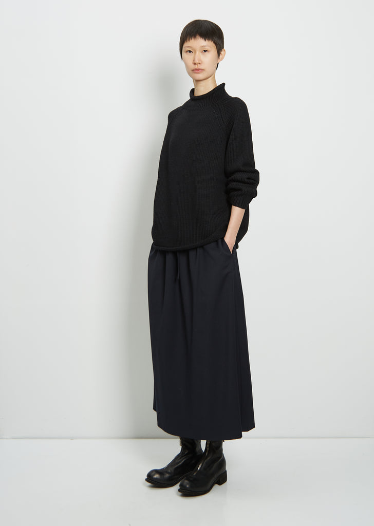 Merino Wool Rollneck — Black