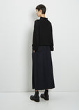 Light Wool Long Drawstring Skirt