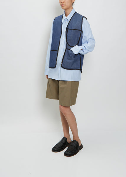 Zip Vest — Blue – La Garçonne