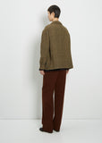 Wool Check Milly Jacket  — Moss