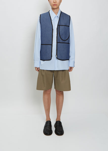 当店だけの限定モデル CAMIEL FORTGENS ZIP VEST BISON JEANDENIM