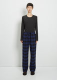 Flannel Pyjamas Pants — Blue Gingham