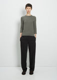 Baby Alpaca & Merino Wool 3/4 Crewneck