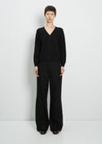 Seamless V Neck Cardigan — Black