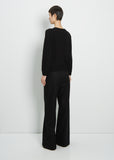 Seamless V Neck Cardigan — Black