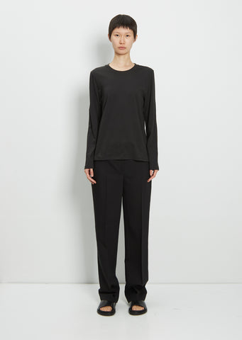 Long Sleeve Mini Boy Tee — Jet Black