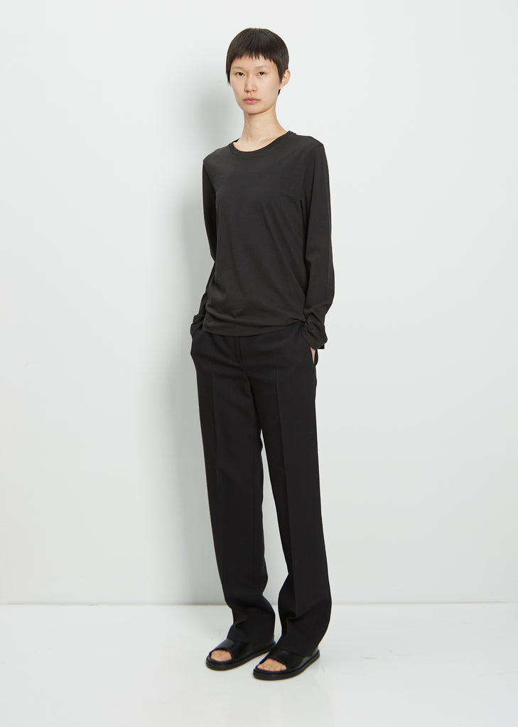 Long Sleeve Mini Boy Tee — Jet Black