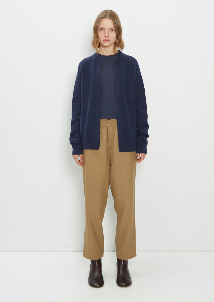 Felt Cashmere Bomber Jacket — Black Blue