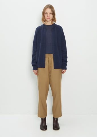Felt Cashmere Bomber Jacket — Black Blue