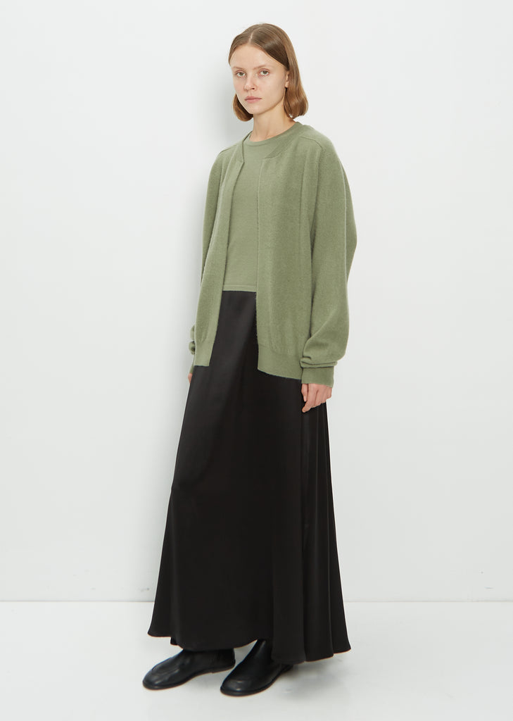 Cashmere Bomber Jacket —  Light Kale