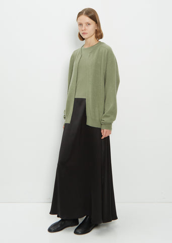 Cashmere Bomber Jacket —  Light Kale