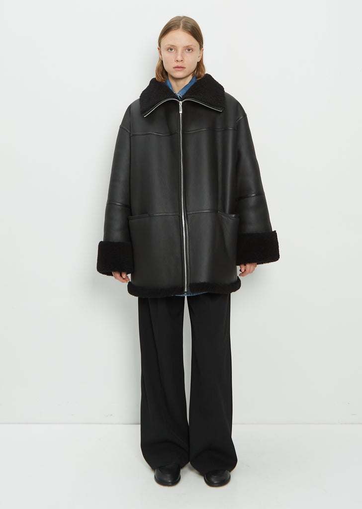 Signature Shearling Jacket — Black