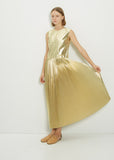 Poly Blend Front Pleated Dress