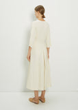 Viscose Blend Pleated Skirt With Slits