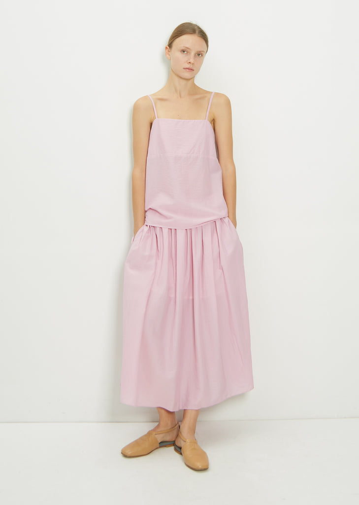 Viscose Blend Gathered Skirt