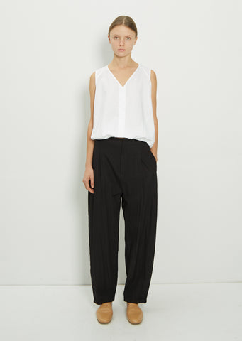 Viscose Blend Round Leg Pants
