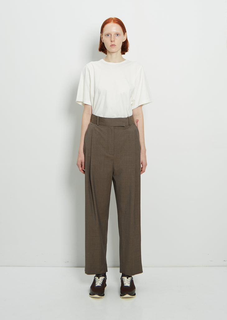 Wool Deep Pleat Trousers — Mole