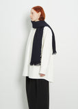 Kishorn Washed Cashmere Scarf — Navy