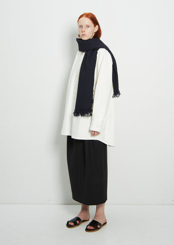 Kishorn Washed Cashmere Scarf — Navy