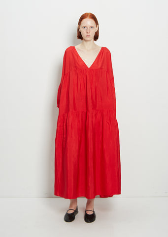 Silk Airi Maxi Dress — Cherry