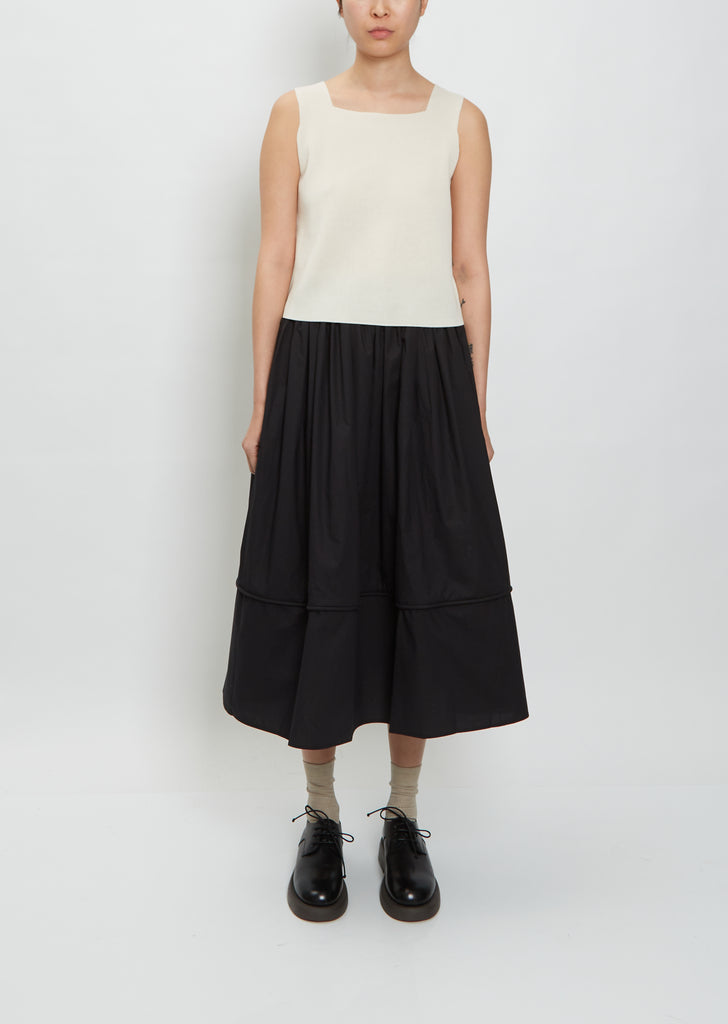 Squared Tank Top — White