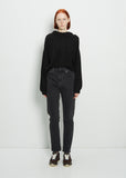 Wular Straight Cotton Denim Pants — Washed Grey